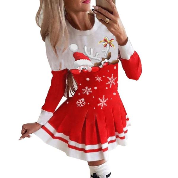 casual dresses christmas women cartoon funny print mini dress pleated classic a-line round neck long sleeve short slim pullover, Black;gray
casual dresses christmas women cartoon funny print mini dress pleated classic a-line round neck long sleeve short slim pullover, Black;gray