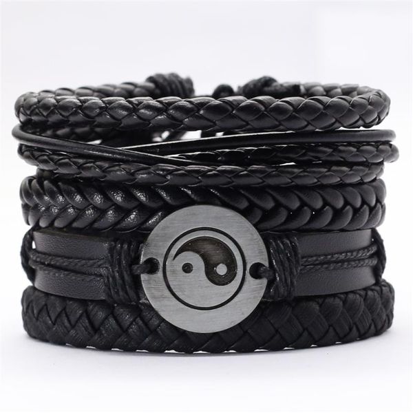 link, chain black taichi feather men bracelets 5pcs/set wristband fashion rope wrap leather women jewelry accessories
link, chain black taichi feather men bracelets 5pcs/set wristband fashion rope wrap leather women jewelry accessories