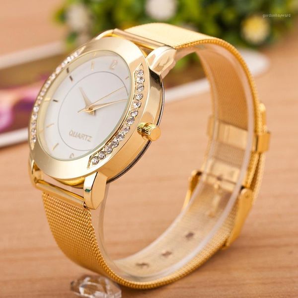 wristwatches watch women fashion crystal golden stainless steel analog quartz wrist female clock montre femme relogio feminino, Slivery;brown
wristwatches watch women fashion crystal golden stainless steel analog quartz wrist female clock montre femme relogio feminino, Slivery;brown