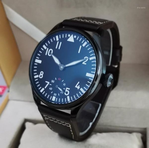 no logo 44mm pvd black manual mechanical men's watch retro dial super luminous coffee strap g142 wristwatches, Slivery;brown
no logo 44mm pvd black manual mechanical men's watch retro dial super luminous coffee strap g142 wristwatches, Slivery;brown