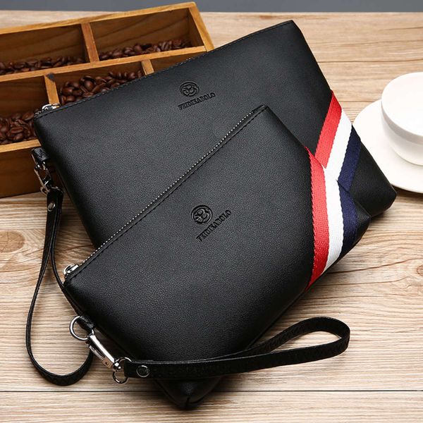 the wallet business leisure contrast men's hand clip bag, Black 
the wallet business leisure contrast men's hand clip bag, Black