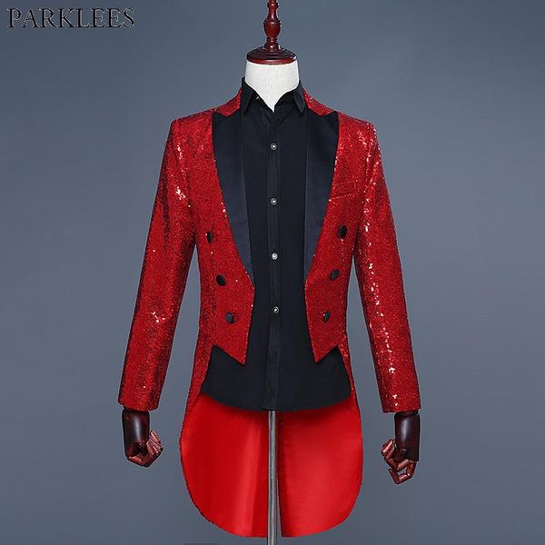 men's suits & blazers shiny red sequin glitter embellished tuxedo blazer men nightclub dj party wedding tailcoat mens stage singer cost, White;black
men's suits & blazers shiny red sequin glitter embellished tuxedo blazer men nightclub dj party wedding tailcoat mens stage singer cost, White;black