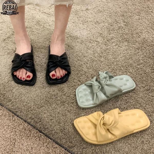 slippers women sandals summer 2021 female shoes woman butterfly-knot sweet flats open toe designer slip on office lady flat, Black
slippers women sandals summer 2021 female shoes woman butterfly-knot sweet flats open toe designer slip on office lady flat, Black
