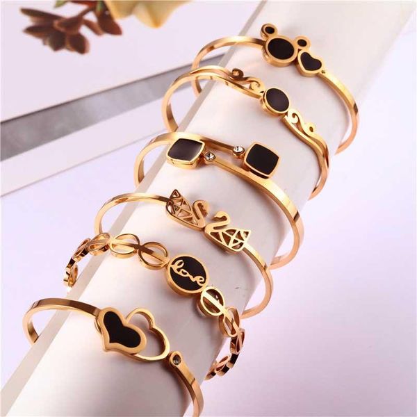 bangle oufei luxury heart bracelets bangles for women stainless steel jewelry woman 2021 jewellery accessories, Black
bangle oufei luxury heart bracelets bangles for women stainless steel jewelry woman 2021 jewellery accessories, Black