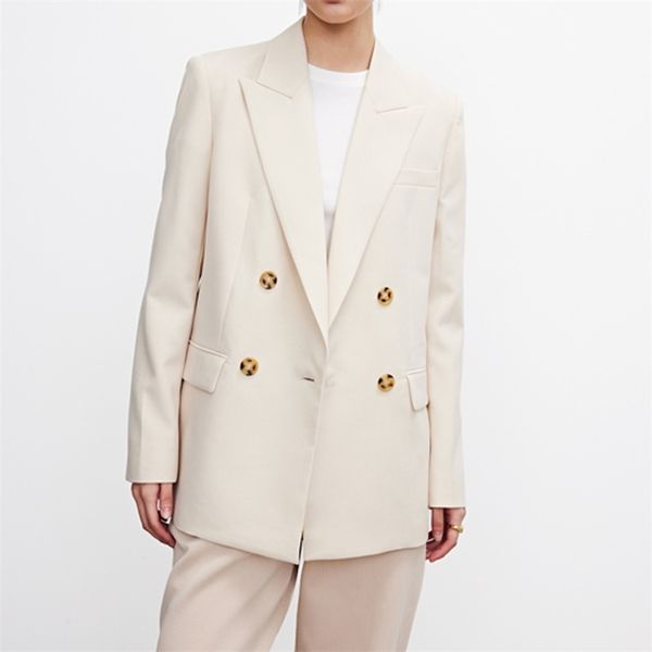women summer loose solid blazers coats long sleeve casual double breasted female fashion street elegant blazer outerwear 210513, White;black
women summer loose solid blazers coats long sleeve casual double breasted female fashion street elegant blazer outerwear 210513, White;black