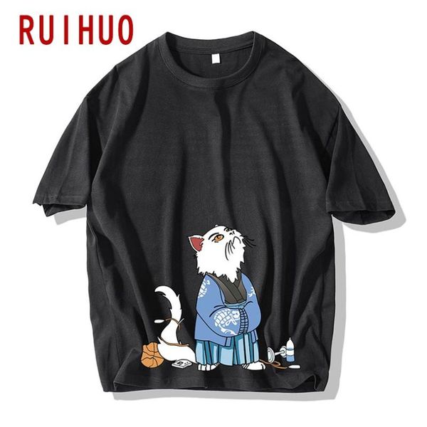 men's t-shirts ruihuo japanese streetwear cat print men t shirt harajuku summer tshirt hip hop 3xl 2021 arrivals, White;black
men's t-shirts ruihuo japanese streetwear cat print men t shirt harajuku summer tshirt hip hop 3xl 2021 arrivals, White;black