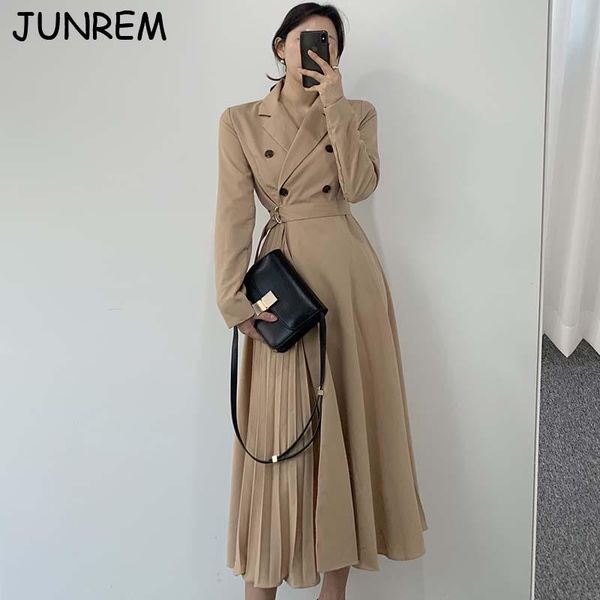 casual dresses french style elegant double breasted belted sashes women suit dress autumn office long sleeve slim waist female 2021, Black;gray
casual dresses french style elegant double breasted belted sashes women suit dress autumn office long sleeve slim waist female 2021, Black;gray