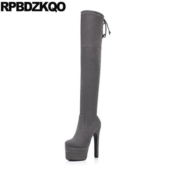 boots shoes designer high heel extreme big size slim knee chunky fetish chinese thigh for plus women dance grey exotic dancer, Black
boots shoes designer high heel extreme big size slim knee chunky fetish chinese thigh for plus women dance grey exotic dancer, Black