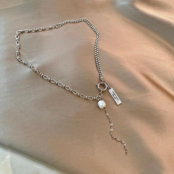 chains light luxury niche pearl necklace simple design womans clavicle chain accessories exquisite sweater jewelry, Silver
chains light luxury niche pearl necklace simple design womans clavicle chain accessories exquisite sweater jewelry, Silver