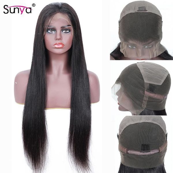 lace front human hair wigs for black women straight full wig transparent 360 frontal 150 density sunya1, Black;brown
lace front human hair wigs for black women straight full wig transparent 360 frontal 150 density sunya1, Black;brown