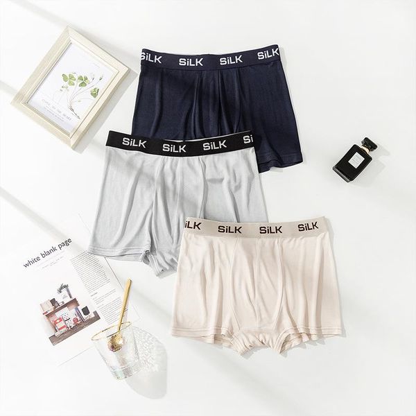underpants silk men's underwear middle waist sports boxers comfortable loose breathable panties 21-888, Black;white
underpants silk men's underwear middle waist sports boxers comfortable loose breathable panties 21-888, Black;white