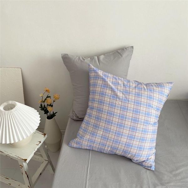 cushion/decorative pillow cilected 100% cotton dream blue gray plaid cushion cover korean ins square pillowcase home sofa decoration waist
cushion/decorative pillow cilected 100% cotton dream blue gray plaid cushion cover korean ins square pillowcase home sofa decoration waist