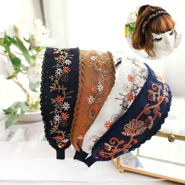 Floral Fabric Hairbands Sweet Girls Headwear Fashion Embroidery Lace Headband Hair Accessories for Women
Floral Fabric Hairbands Sweet Girls Headwear Fashion Embroidery Lace Headband Hair Accessories for Women