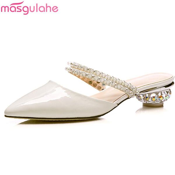 dress shoes masgulahe 2021 summer woman pointed toe shallow casual mules crystal med heels sandals women genuine leather, Black
dress shoes masgulahe 2021 summer woman pointed toe shallow casual mules crystal med heels sandals women genuine leather, Black