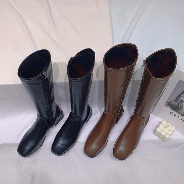 boots 2021 fashion knee high women's winter thick heel long round slip on spring autumn shoes woman black brown
boots 2021 fashion knee high women's winter thick heel long round slip on spring autumn shoes woman black brown