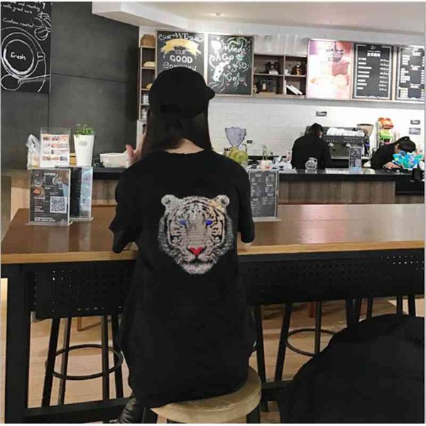 women's t-shirt loose design girls t casual 2021 summer short sleeve diamond high quality, White
women's t-shirt loose design girls t casual 2021 summer short sleeve diamond high quality, White
