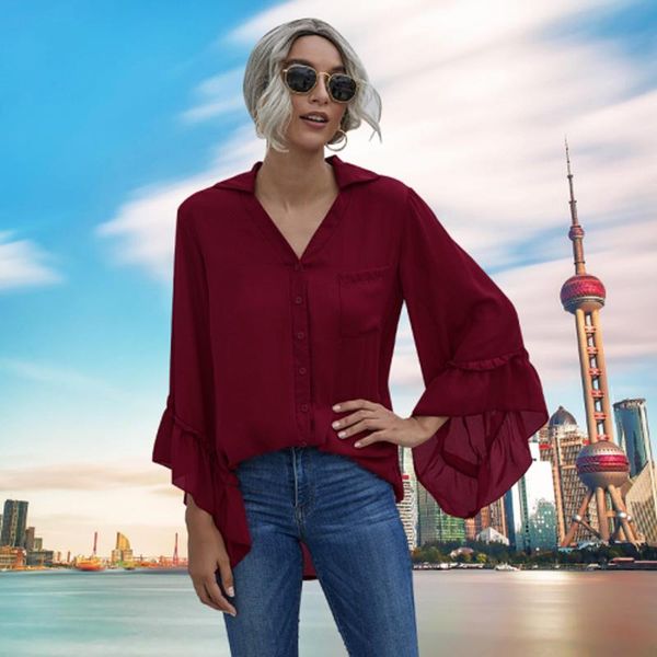 autumn blouse women clothes chiffon vintage long sleeve cardigan button up shirt 2021 fall womens clothing fashion women's blouses & sh, White
autumn blouse women clothes chiffon vintage long sleeve cardigan button up shirt 2021 fall womens clothing fashion women's blouses & sh, White