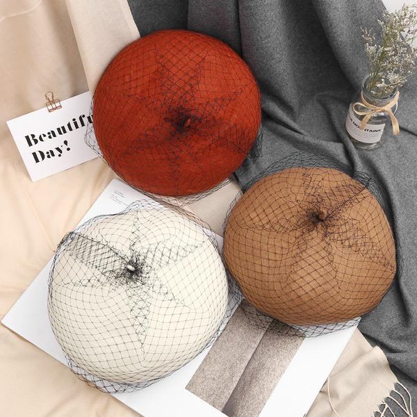 berets autumn winter lace mesh wool women british retro painter hat japanese sheers beret lady elegant france wholesale, Blue;gray
berets autumn winter lace mesh wool women british retro painter hat japanese sheers beret lady elegant france wholesale, Blue;gray