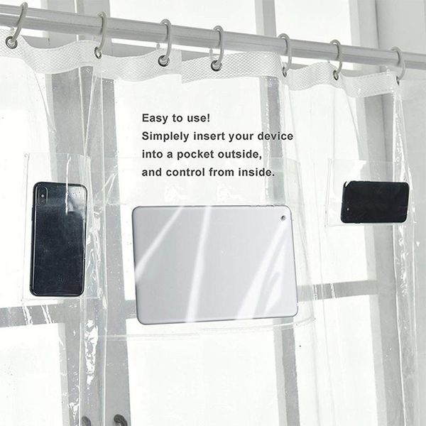 shower curtains multifunctional curtain phone tablet holder clear with pocket for touch screen transparent
shower curtains multifunctional curtain phone tablet holder clear with pocket for touch screen transparent