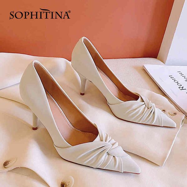 sophitina pumps women elegant sheepskin leather shallow shoes pointed toe high thin heels tpr office job casual lady shoes so933 210513, Black
sophitina pumps women elegant sheepskin leather shallow shoes pointed toe high thin heels tpr office job casual lady shoes so933 210513, Black