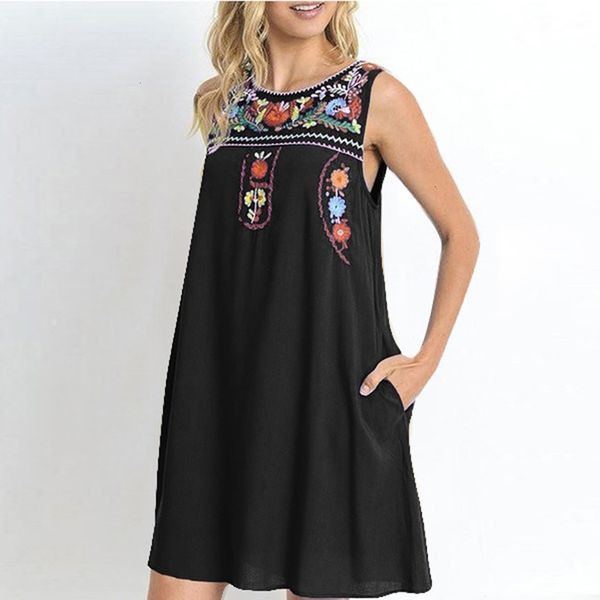 women embroidery summer 2021 sleeveless o-neck casual loose female street plus size mini dress vestidos#j30, Black;gray
women embroidery summer 2021 sleeveless o-neck casual loose female street plus size mini dress vestidos#j30, Black;gray