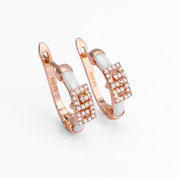jewelry white and ceramic stud fine dangle & chandelier 18 k solid gold earring women party design copper accessories cz, Silver
jewelry white and ceramic stud fine dangle & chandelier 18 k solid gold earring women party design copper accessories cz, Silver