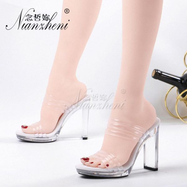 inches rransparent crystal women's slippers coarse heel hollow shallow 11cm models stage cross dressing mature elegant concise, Black
inches rransparent crystal women's slippers coarse heel hollow shallow 11cm models stage cross dressing mature elegant concise, Black