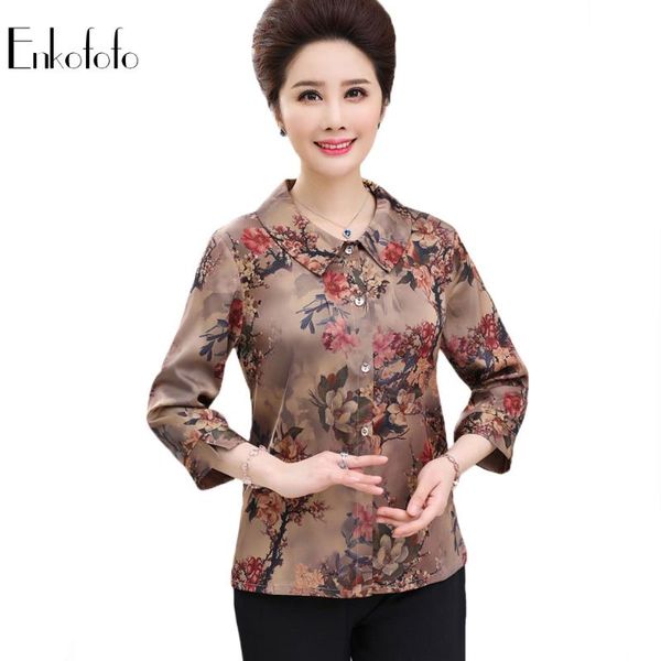 women's blouses & shirts 2021 summer women pure silk blouse womens plum blossom print 3/4 sleeve female elegant shirt blusas 3xl 4xl, White
women's blouses & shirts 2021 summer women pure silk blouse womens plum blossom print 3/4 sleeve female elegant shirt blusas 3xl 4xl, White