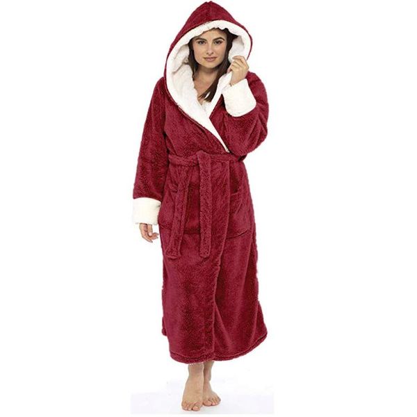 women's sleepwear undefined women bathrobe winter plush lengthened shawl home clothes long sleeve robe coat plus size warm, Black;red
women's sleepwear undefined women bathrobe winter plush lengthened shawl home clothes long sleeve robe coat plus size warm, Black;red