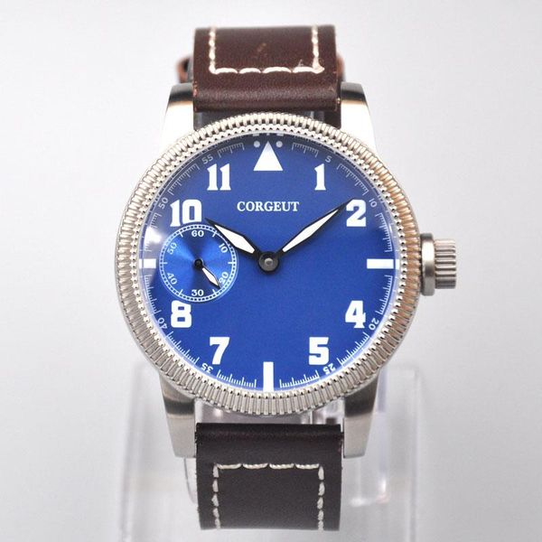 wristwatches hand winding 45mm mens watch blue dial luminous green 6497 3600 fashion waterproof 316lss case, Slivery;brown
wristwatches hand winding 45mm mens watch blue dial luminous green 6497 3600 fashion waterproof 316lss case, Slivery;brown