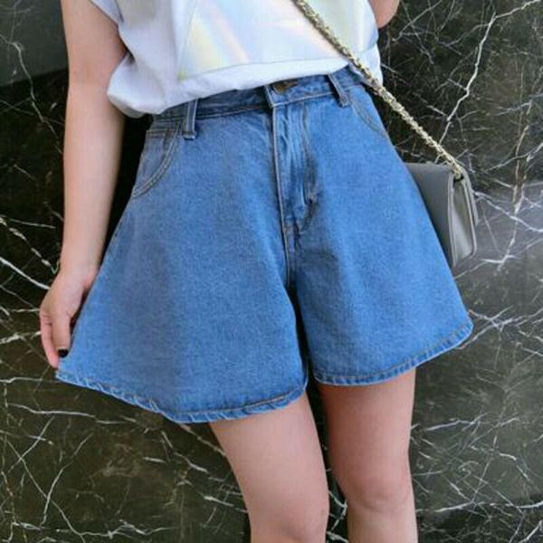 women's shorts korean women a-line denim lady girl skirts summer casual loose shortpants high waist slim pants 2021, White;black
women's shorts korean women a-line denim lady girl skirts summer casual loose shortpants high waist slim pants 2021, White;black