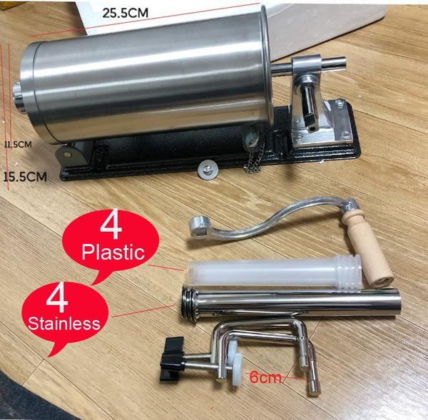 professional hand tool sets 6 lbs/ 3 kg stainless steel sausage meat stuffer horizontal maker homemade kitchen
professional hand tool sets 6 lbs/ 3 kg stainless steel sausage meat stuffer horizontal maker homemade kitchen
