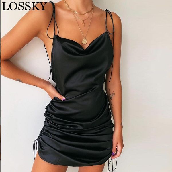 women solid spaghetti straps backless sleeveless party club dresses bottom length adjustable ladies casual mini dress 210520, Black;gray
women solid spaghetti straps backless sleeveless party club dresses bottom length adjustable ladies casual mini dress 210520, Black;gray