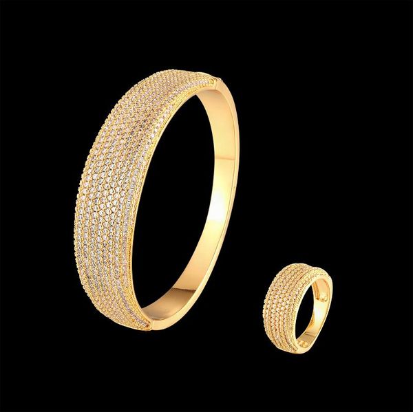 earrings & necklace fateama luxury copper bangle and rings women's jewelry set all micro inlays classic accessories, Silver
earrings & necklace fateama luxury copper bangle and rings women's jewelry set all micro inlays classic accessories, Silver