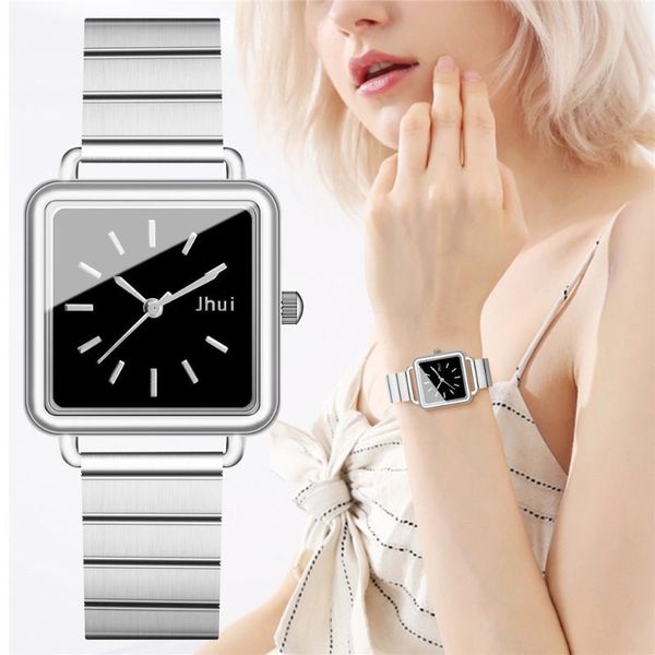 wristwatches fashion simple square quartz women watch silver stainless steel watchband wristwatch clock female relogio feminino, Slivery;brown
wristwatches fashion simple square quartz women watch silver stainless steel watchband wristwatch clock female relogio feminino, Slivery;brown