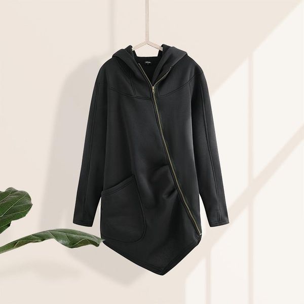 women's hoodies & sweatshirts casual thick loose long sleeve hoodie jackets vonda women zipper femme autumn overcoat outwears, Black
women's hoodies & sweatshirts casual thick loose long sleeve hoodie jackets vonda women zipper femme autumn overcoat outwears, Black