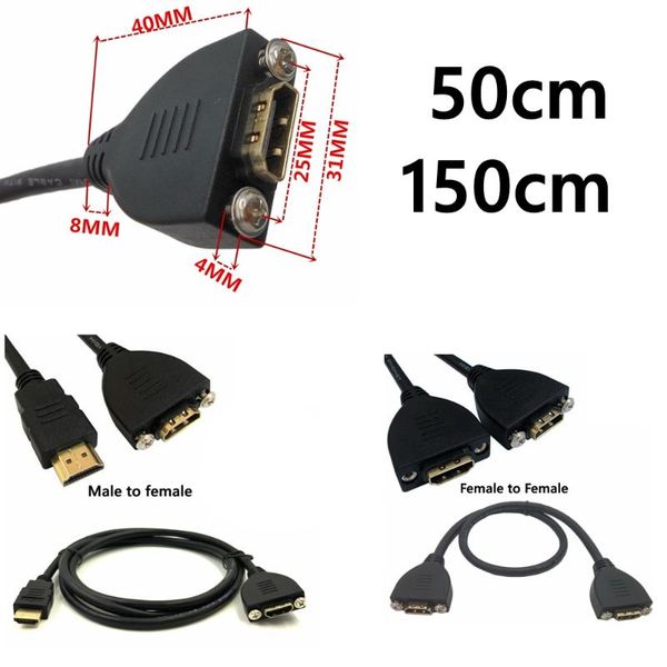 audio cables & connectors gold plated high speed 60hz 4k 2.0 version female to female/ male extension cable with screw panel mount 0.5m
audio cables & connectors gold plated high speed 60hz 4k 2.0 version female to female/ male extension cable with screw panel mount 0.5m
