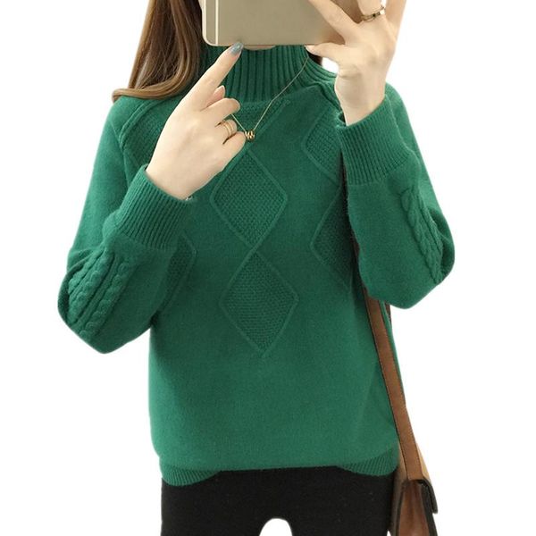 women's sweaters 2021 autumn winter women pullovers sweater knitted elasticity casual jumper fashion slim half high collar warm female, White;black
women's sweaters 2021 autumn winter women pullovers sweater knitted elasticity casual jumper fashion slim half high collar warm female, White;black