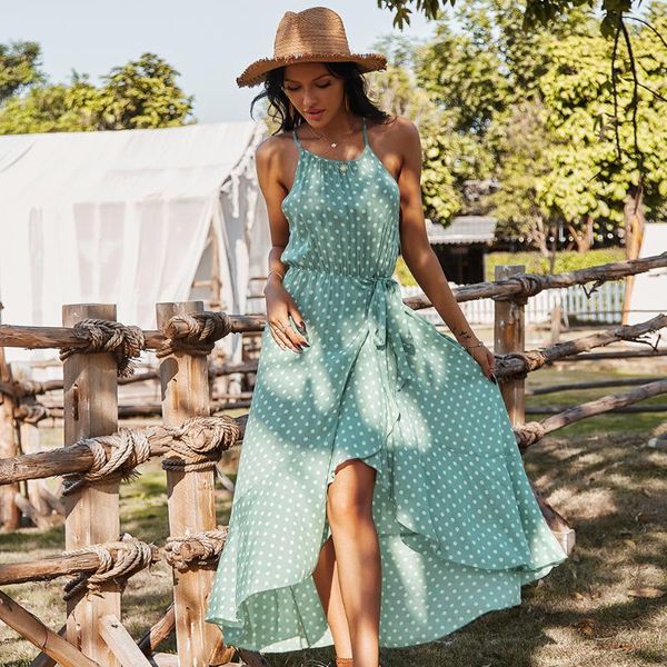 polka dot dress 2021 spring/summer casual fashion spaghetti strap a-line ankle-length o-neck irregular woman dresses, Black;gray
polka dot dress 2021 spring/summer casual fashion spaghetti strap a-line ankle-length o-neck irregular woman dresses, Black;gray