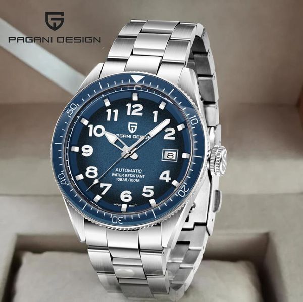 wristwatches men's watches pagani design automatic watch men 100m waterproof casual business wristwatch relogio masculino, Slivery;brown
wristwatches men's watches pagani design automatic watch men 100m waterproof casual business wristwatch relogio masculino, Slivery;brown
