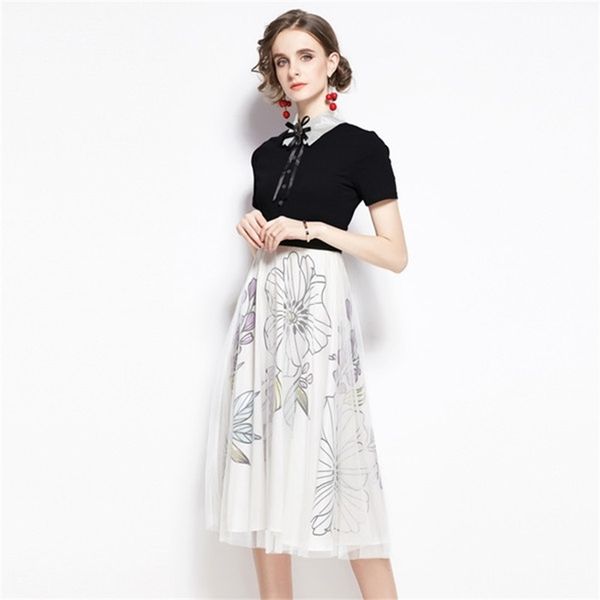 fashion elegant print big swing long dress women summer mesh patchwork party dresses 210602, Black;gray
fashion elegant print big swing long dress women summer mesh patchwork party dresses 210602, Black;gray