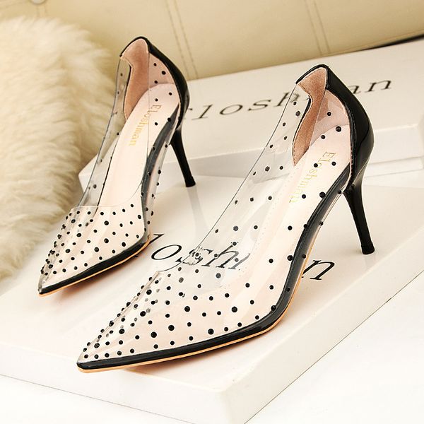 simple pointed diamond transparent high heels thin heels high heels thin sandals shallow mouth women's shoes, Black
simple pointed diamond transparent high heels thin heels high heels thin sandals shallow mouth women's shoes, Black