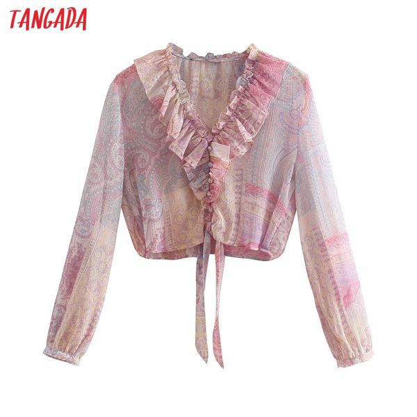 women retro flowers print chiffon shirt summer blouse ruffles long sleeve chic female 4n48 210416, White
women retro flowers print chiffon shirt summer blouse ruffles long sleeve chic female 4n48 210416, White
