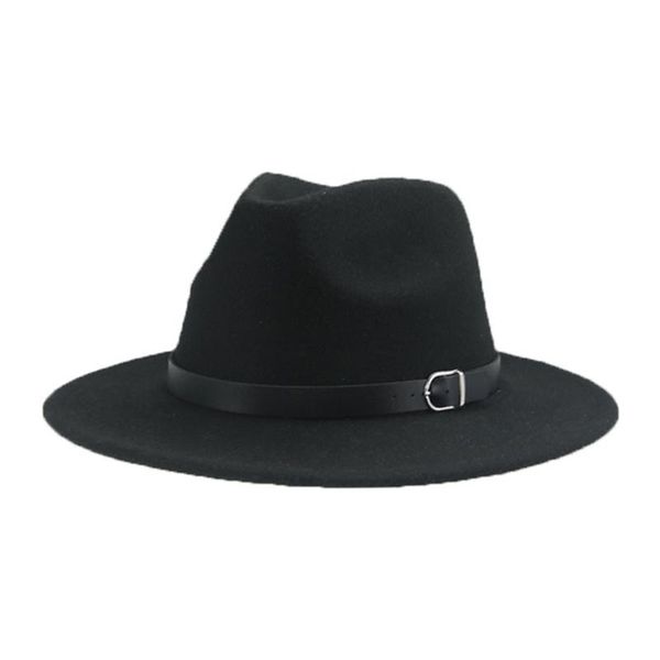 wide brim hats fedora women band belt black white felted hat men wedding decorate women's 2021 sombreros de mujer, Blue;gray
wide brim hats fedora women band belt black white felted hat men wedding decorate women's 2021 sombreros de mujer, Blue;gray