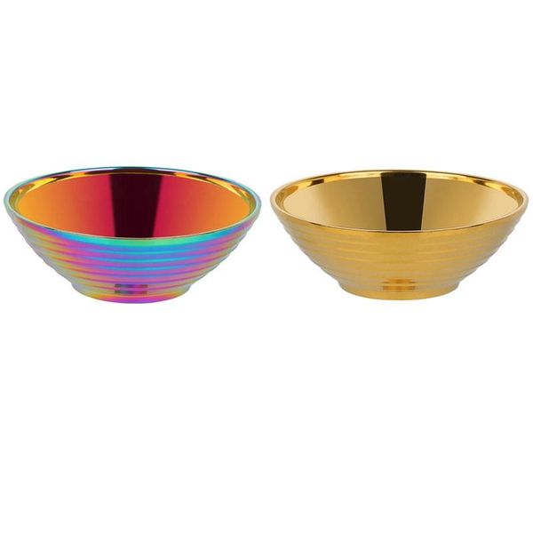 2x round noodle bowl double layer for pot sauce soup rice big ramen gold & rainbow no.0 bowls
2x round noodle bowl double layer for pot sauce soup rice big ramen gold & rainbow no.0 bowls