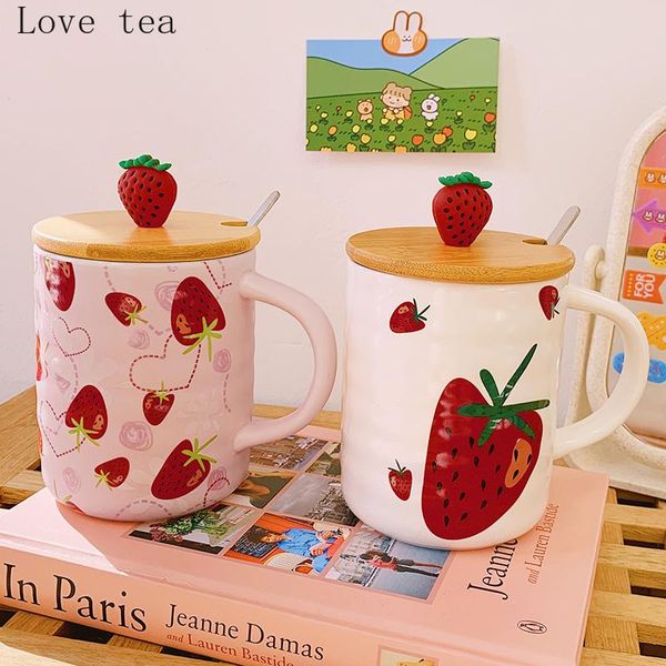 japanese style ceramic cup cute with lid spoon teacup strawberry water nordic household mug pink tender girl heart mugs
japanese style ceramic cup cute with lid spoon teacup strawberry water nordic household mug pink tender girl heart mugs