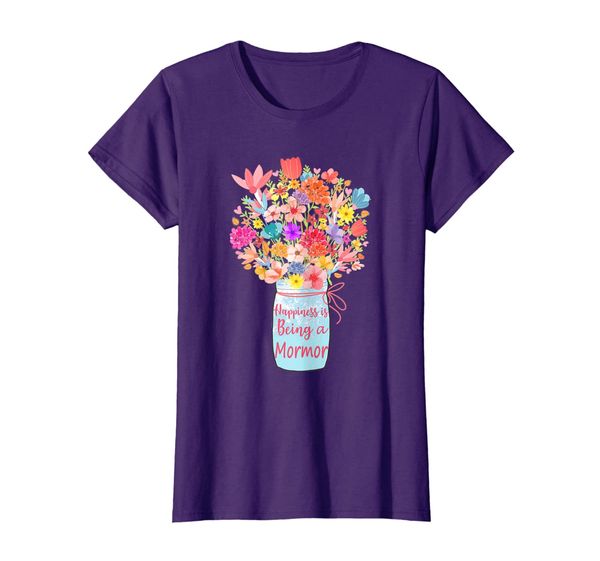 

Womens Happiness Is Being A Mormor Flower Danish Swedish Grandma T-Shirt, Mainly pictures