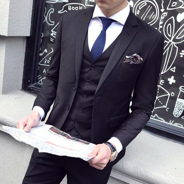 (blazers+vest+pants) 3 pieces sets slim suits wedding party prom fashion blazers men's business groomsman suit &, White;black
(blazers+vest+pants) 3 pieces sets slim suits wedding party prom fashion blazers men's business groomsman suit &, White;black