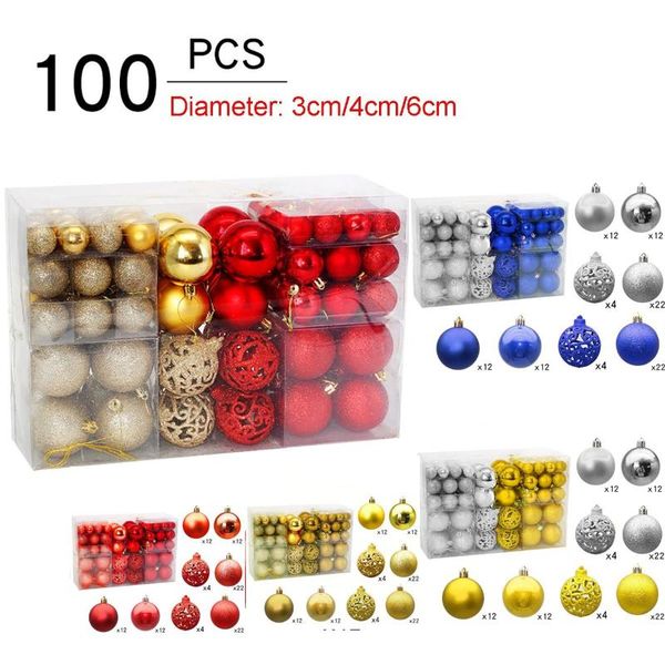 party decoration 100 pcs/set christmas balls tree decorations bright ball maball powder hollow home decor year 5option
party decoration 100 pcs/set christmas balls tree decorations bright ball maball powder hollow home decor year 5option