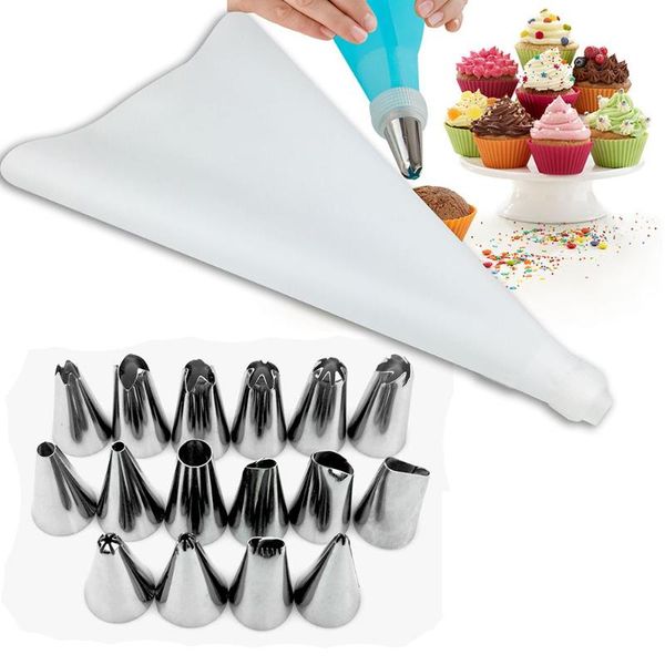 baking & pastry tools 18pcs 1 silicone kitchen diy icing piping cream bags +16 nozzle set cake decorating tools+1pc converter coupler
baking & pastry tools 18pcs 1 silicone kitchen diy icing piping cream bags +16 nozzle set cake decorating tools+1pc converter coupler